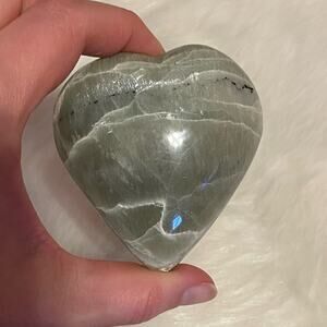 Garnierite Green Moonstone Heart #2